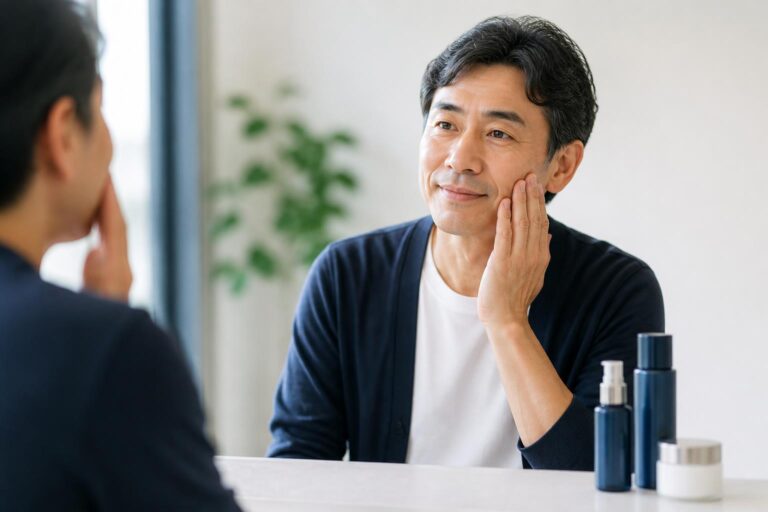 50代男性のシワ対策化粧品は成分でどう選ぶ？